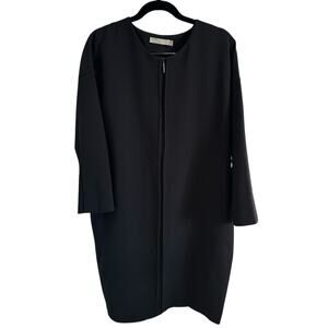 Vince Womens Medium Shift Dress black Seamed Zipper Detail